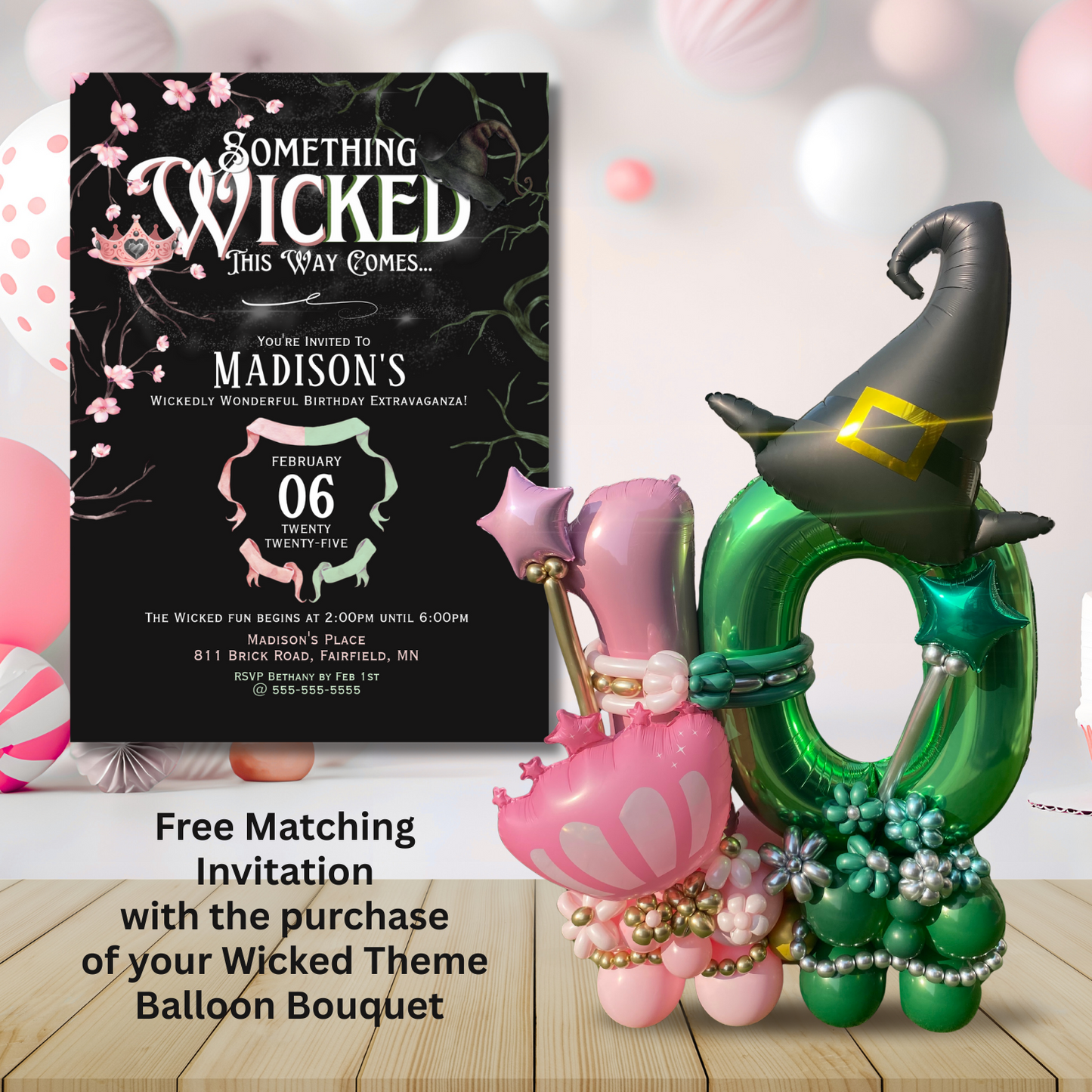 Wicked Theme Balloon Bouquet