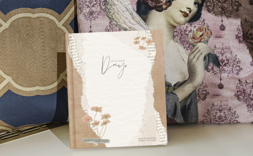 Weekly Planner Undated | Vintage Theme Planner with Password Tracker