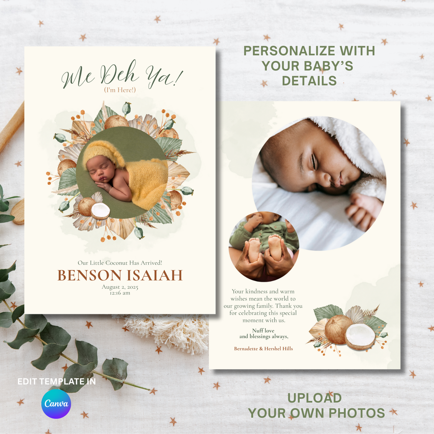 Me Deh Ya! (I'm Here!) Jamaican Birth Announcement