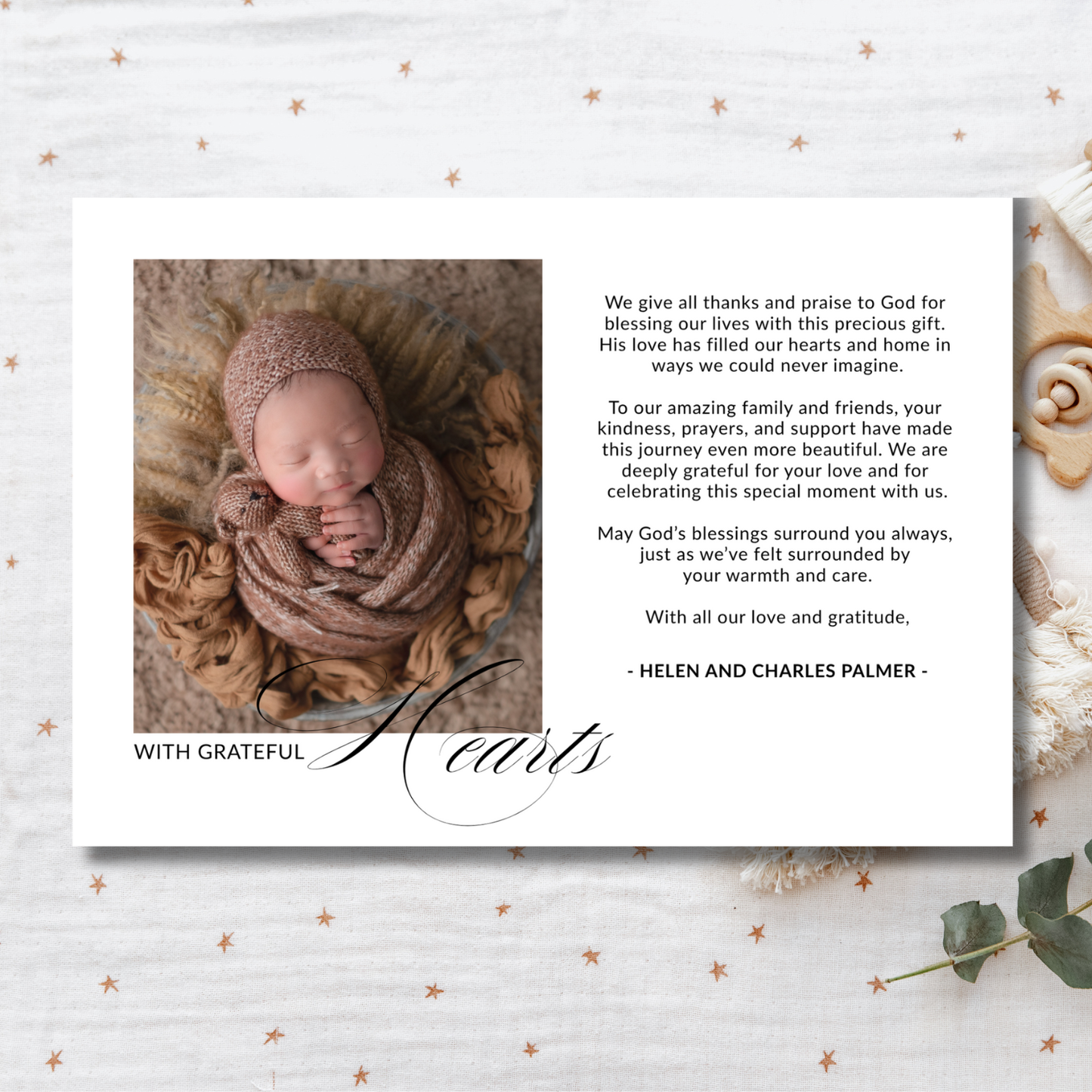 God's Love Birth Announcement Card, Religious Birth Announcements