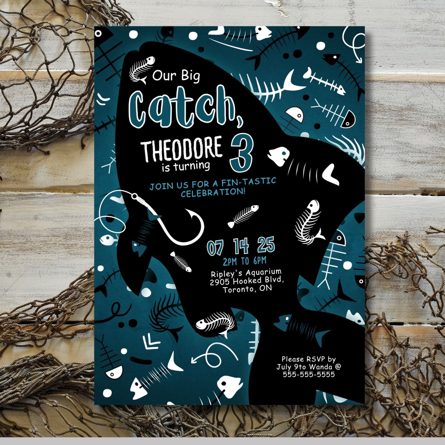 Our Big Catch Birthday Invitation