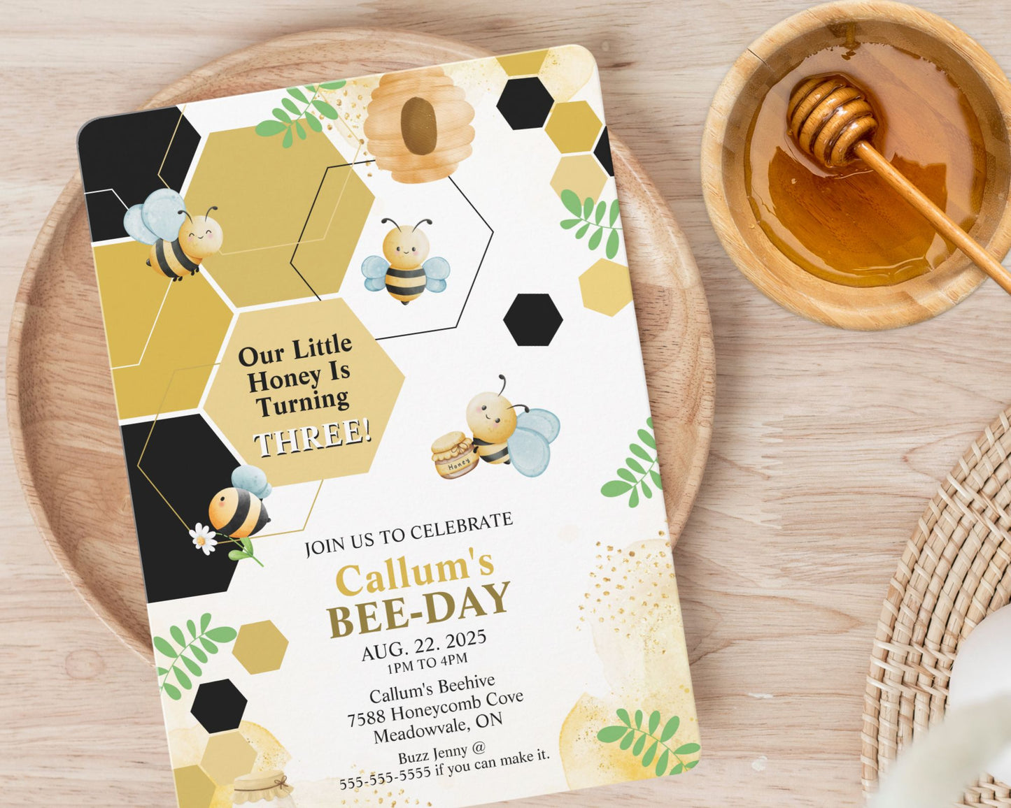 Bee-Day Birthday Invitation
