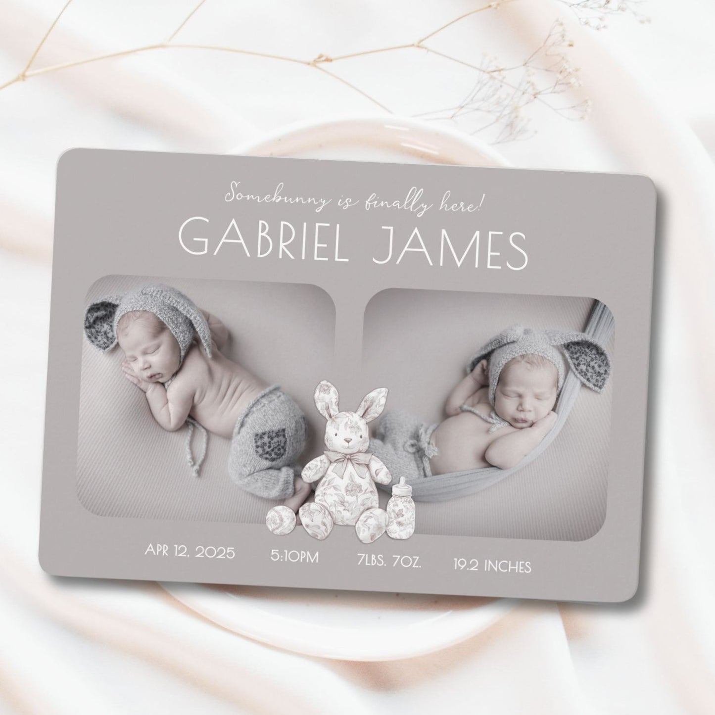 Somebunny Is Here Birth Announcement Card