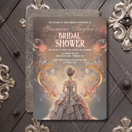 Elegant Rococo Bridal Shower Invitation