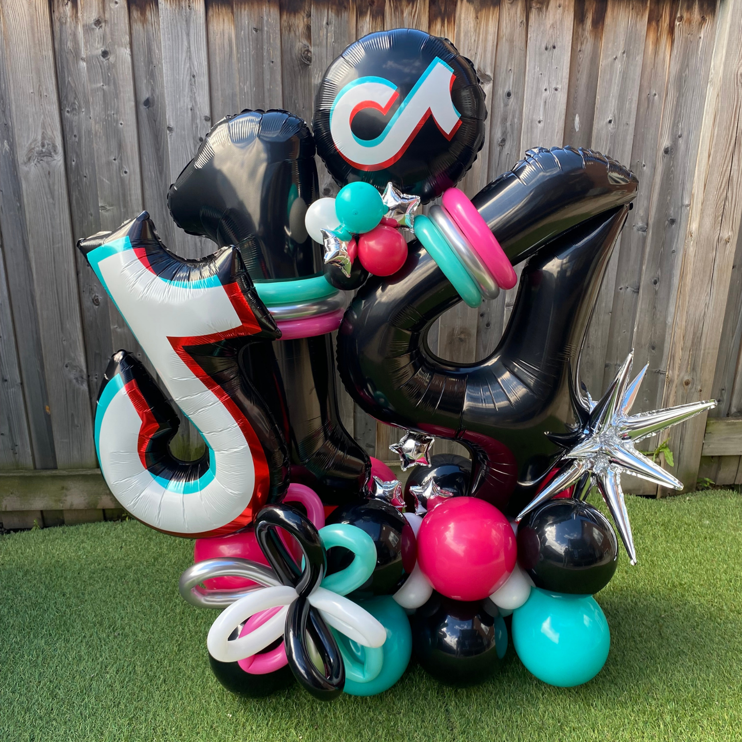 TikTok Theme Birthday Balloon Bouquet