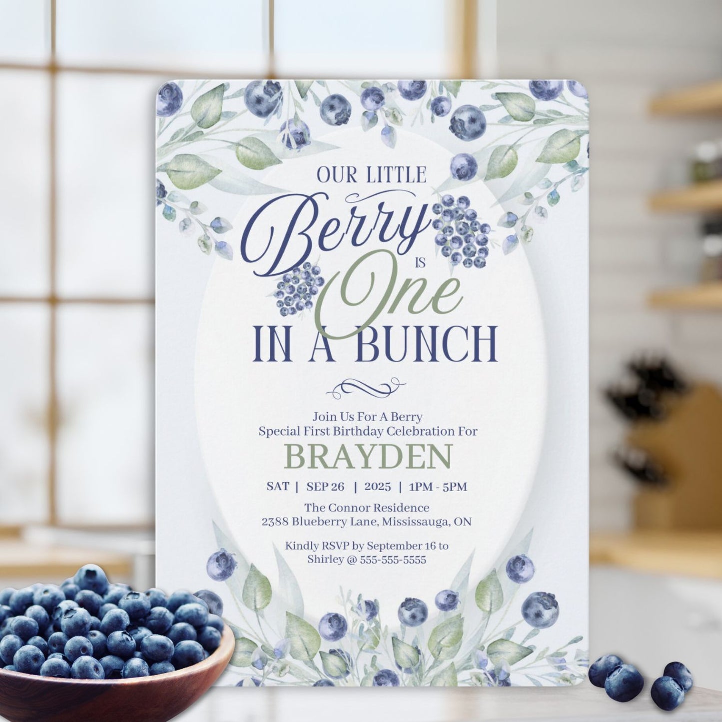 One In A Bunch First Birthday Invitation