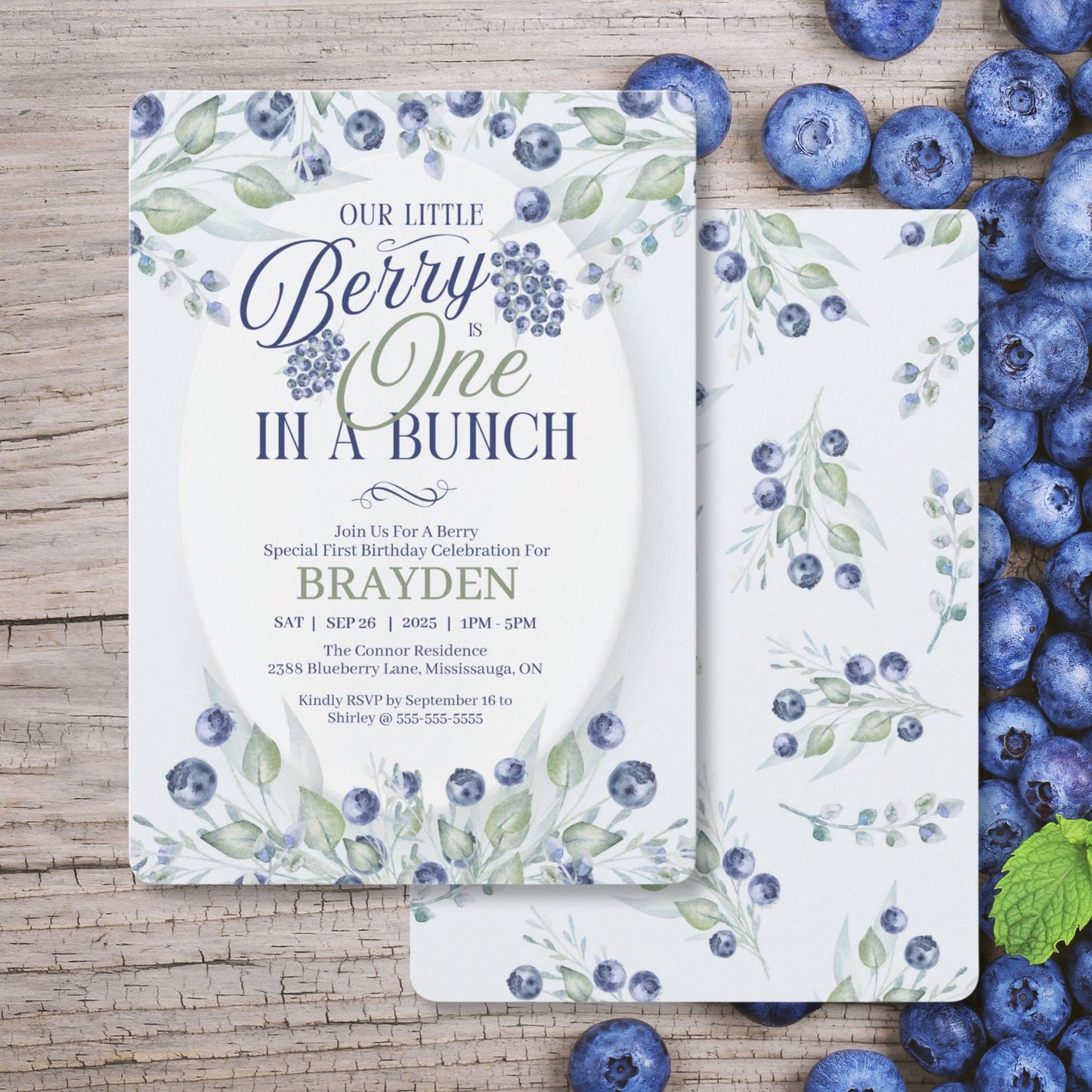 One In A Bunch First Birthday Invitation
