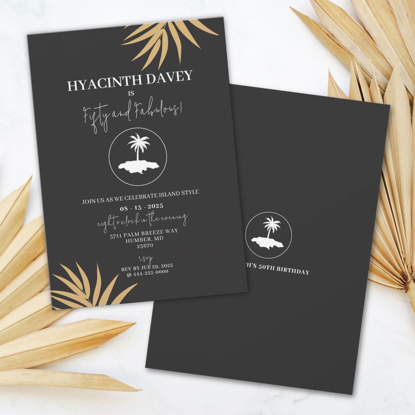 Island of Jamaica Birthday Party Invitation