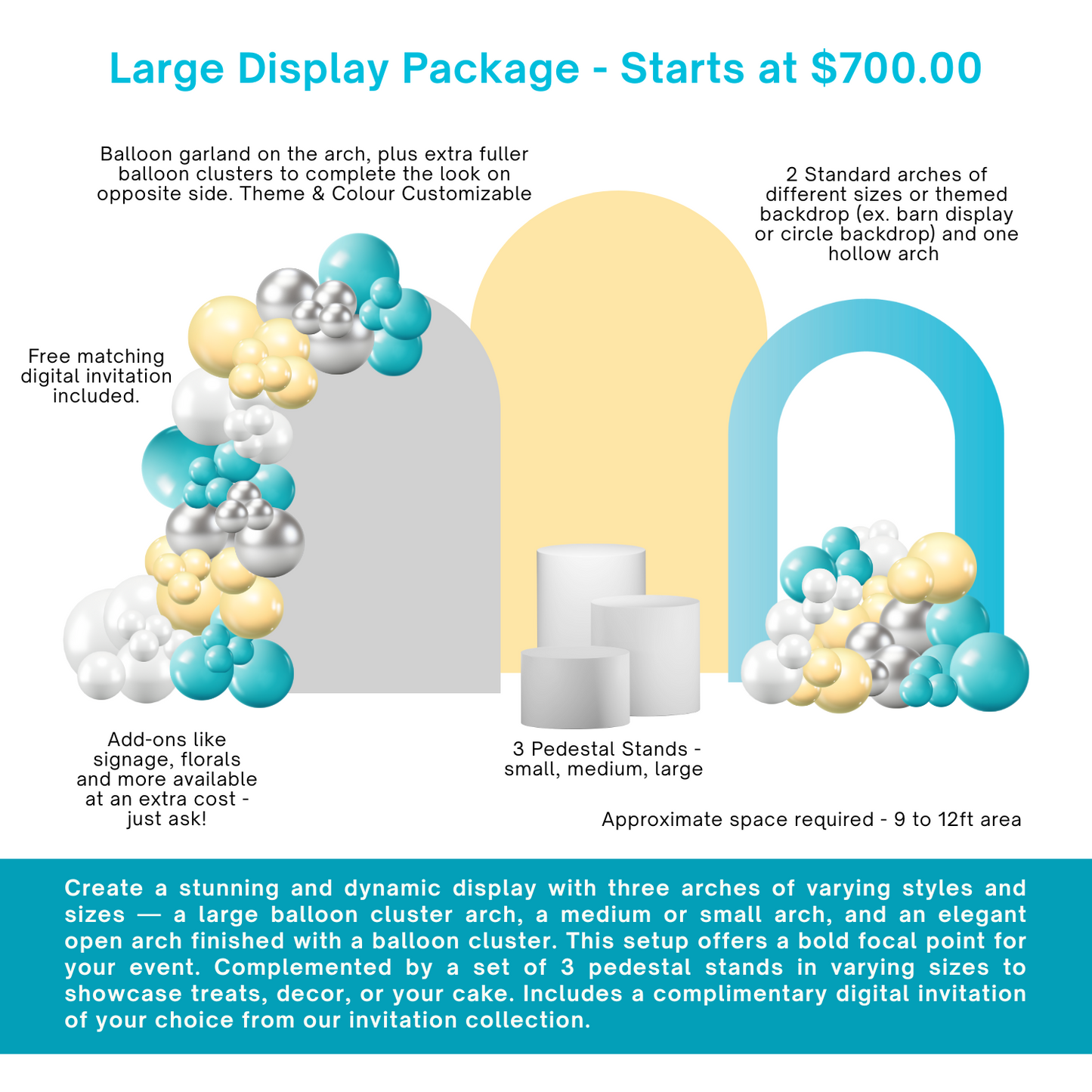 Large Arch Backdrop Package - Starting at $700