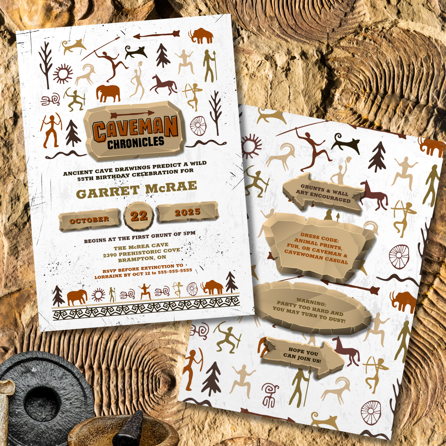 Tomahawk Birthday Party Invitation (Copy)
