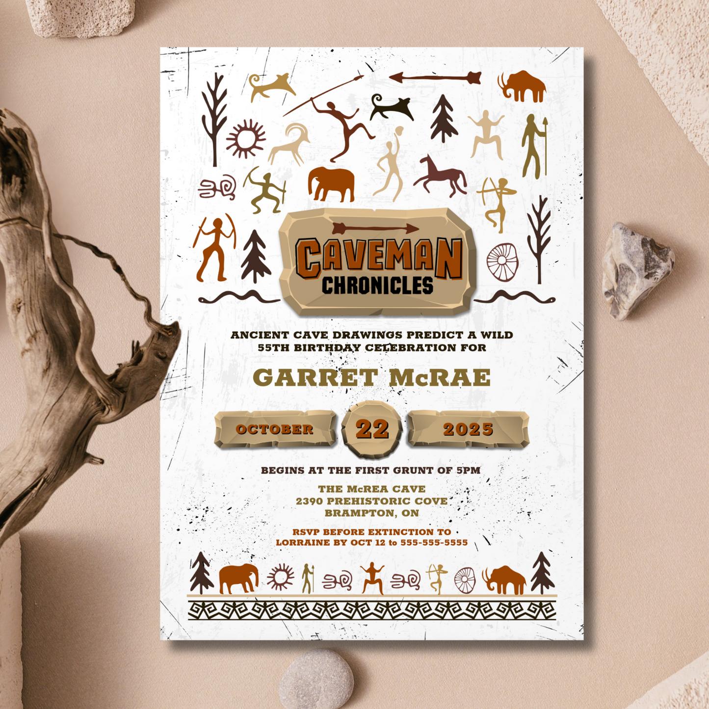 Tomahawk Birthday Party Invitation (Copy)
