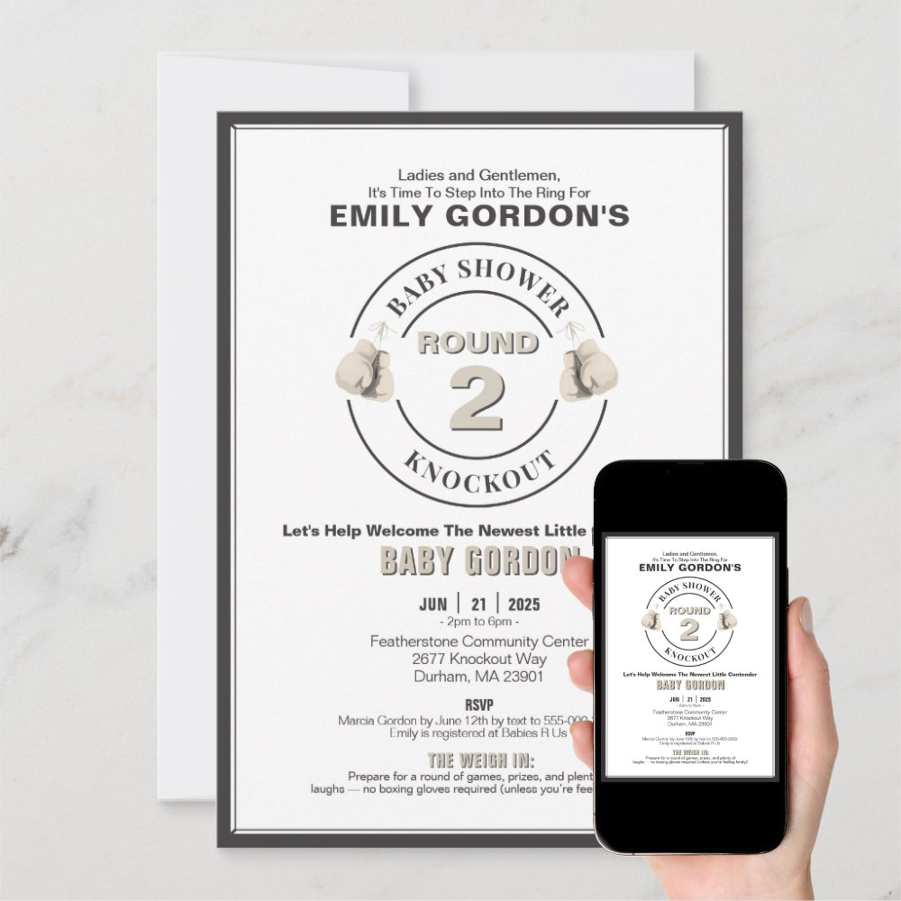 Baby Shower Knockout Invitation