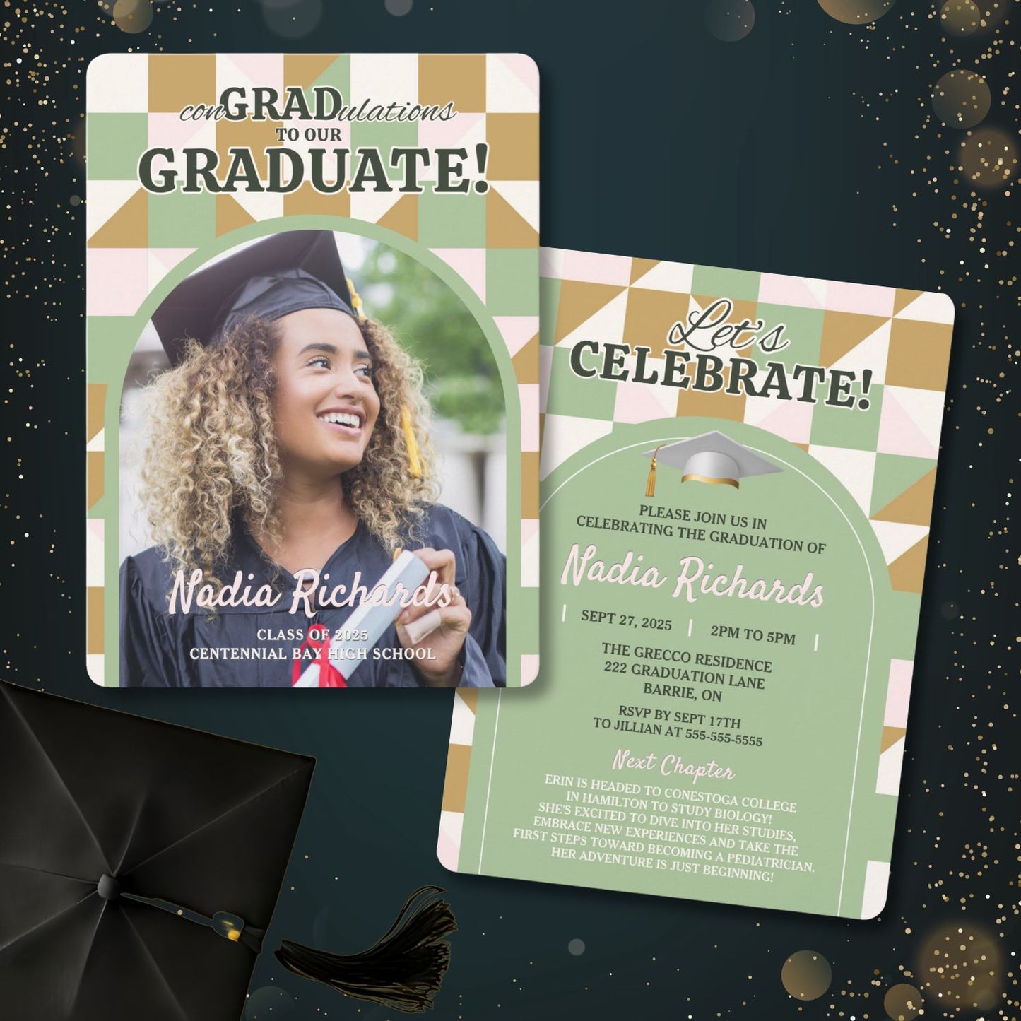 Mosaic Photo Graduation Party Invitation