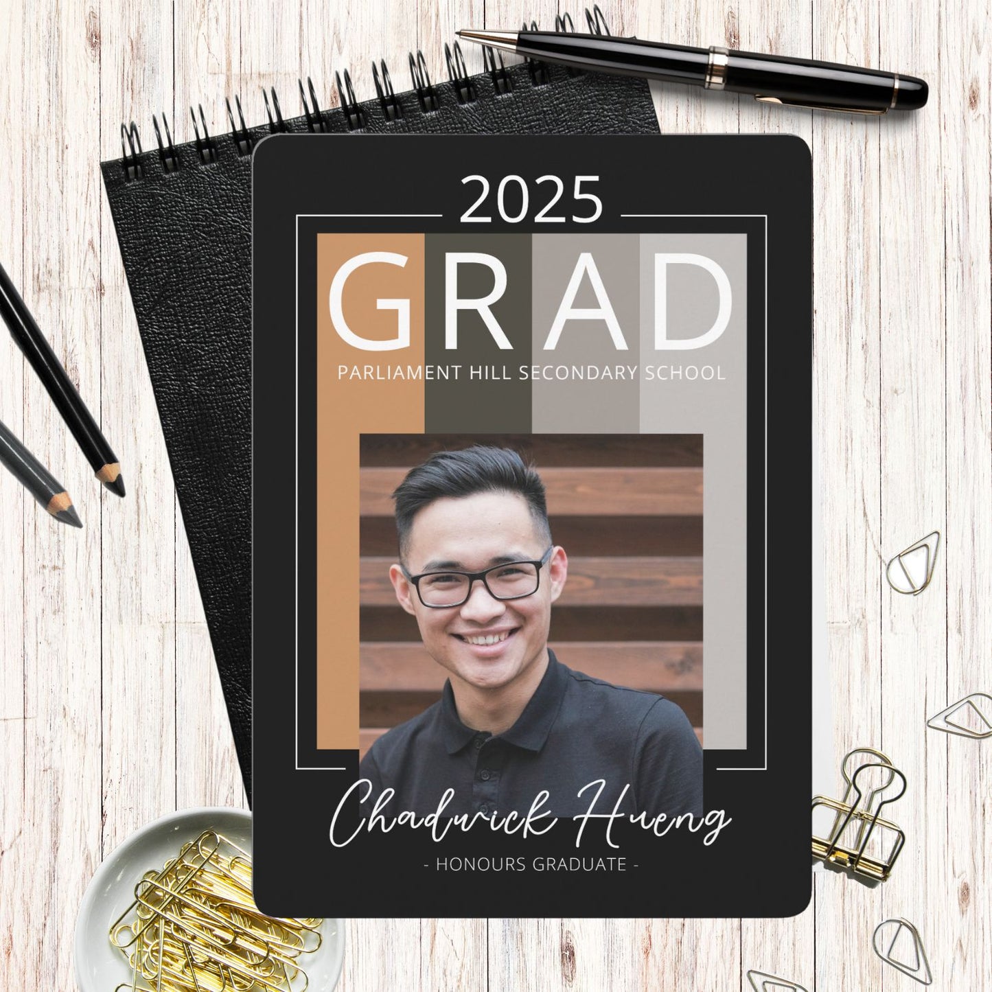 Contemporary Earth Tone Grad Party Invitation