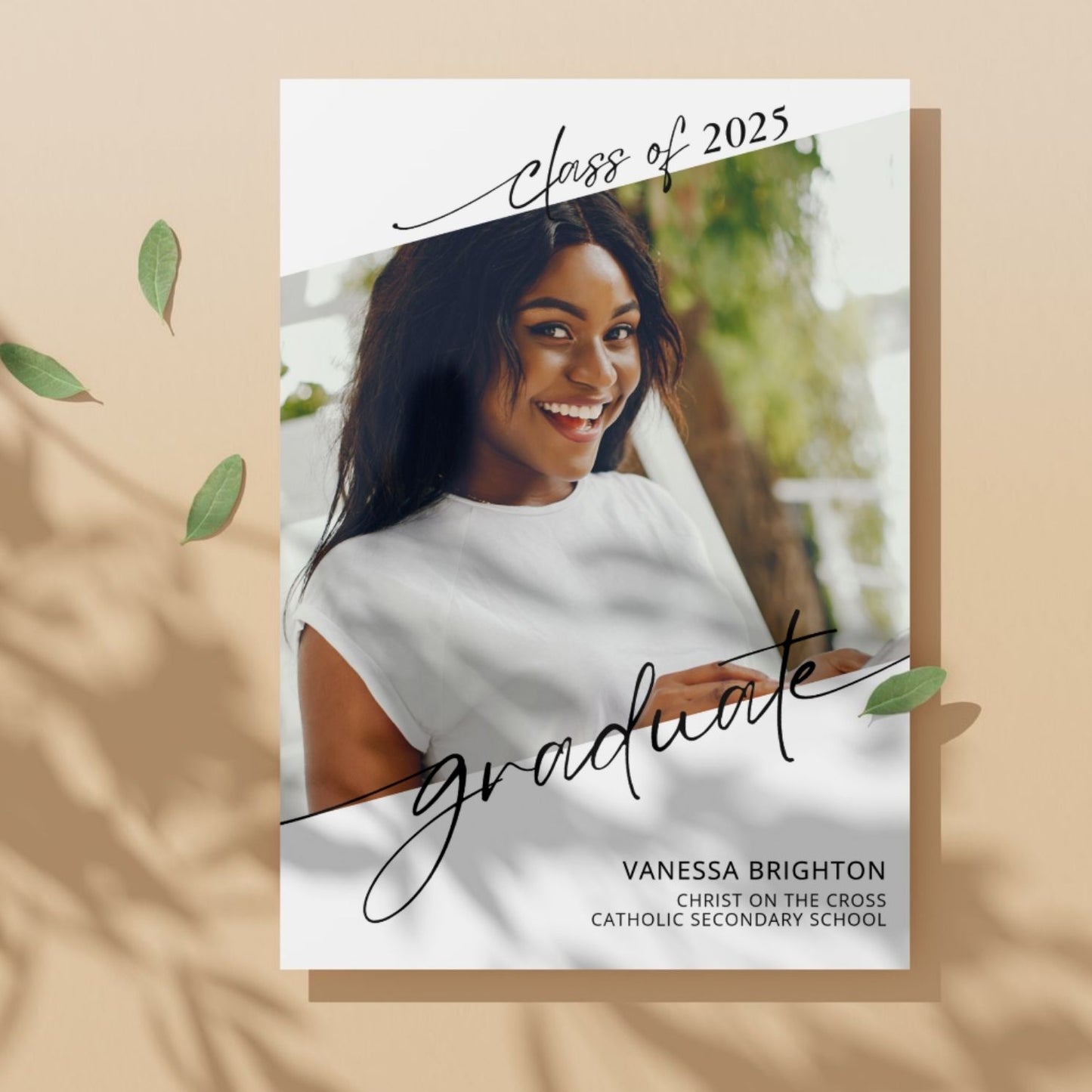 Minimalist Graduation Photo Party Invitation