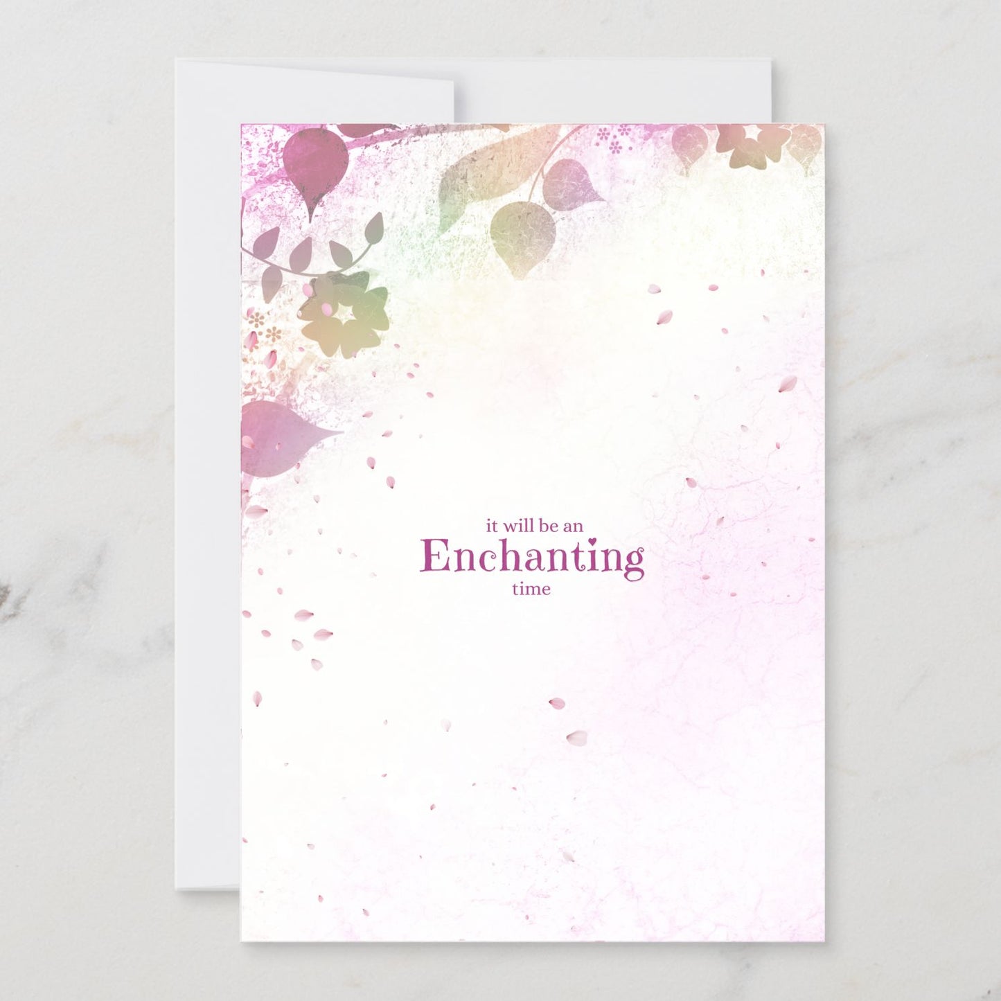 Unicorns and Petals Birthday Invitation