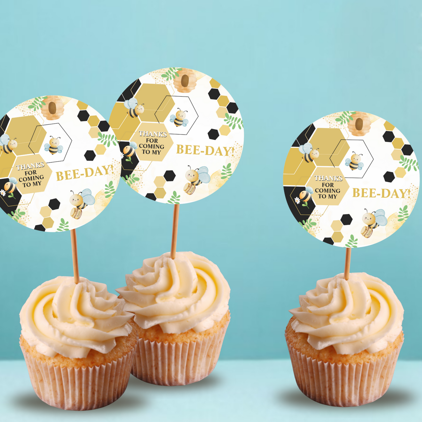 Bee Birthday Party Printable Bundle – Instant Download (No Customization)