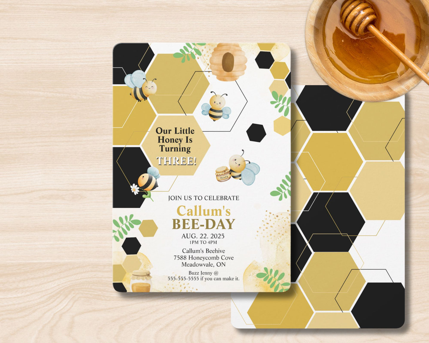 Bee-Day Birthday Invitation
