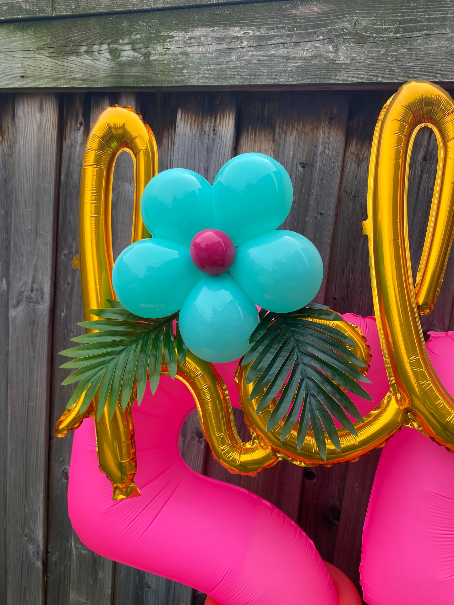 Tropical Hello Birthday Balloon Bouquet