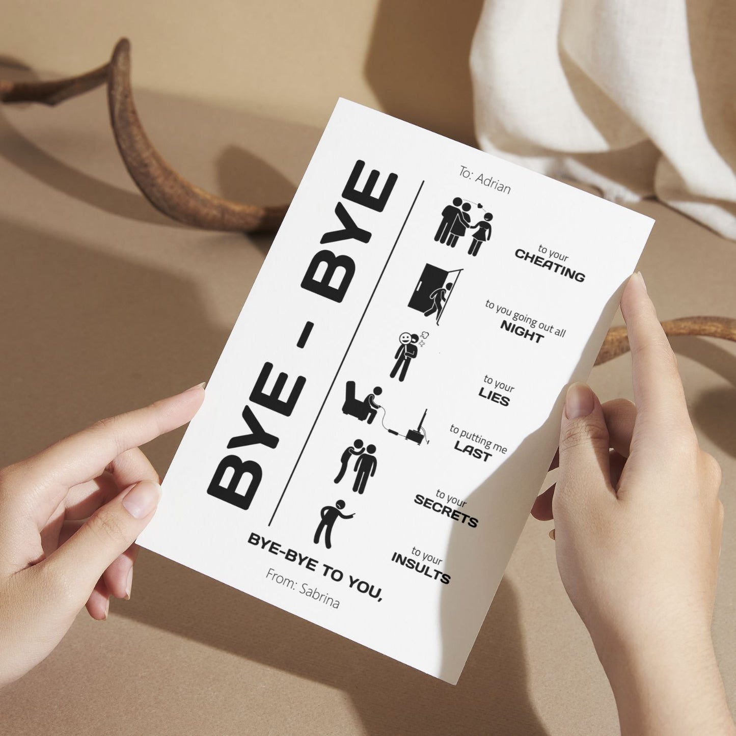 Bye Bye Breakup Card
