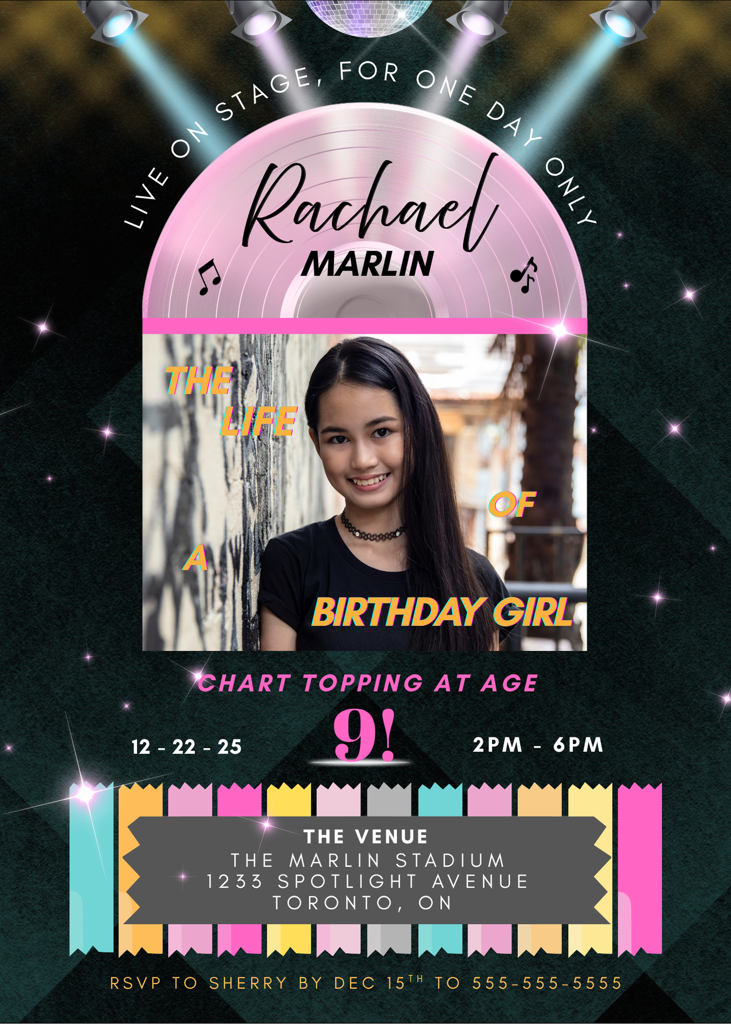 The Life Of A Birthday Girl Taylor Swift Theme Bday Invite Template