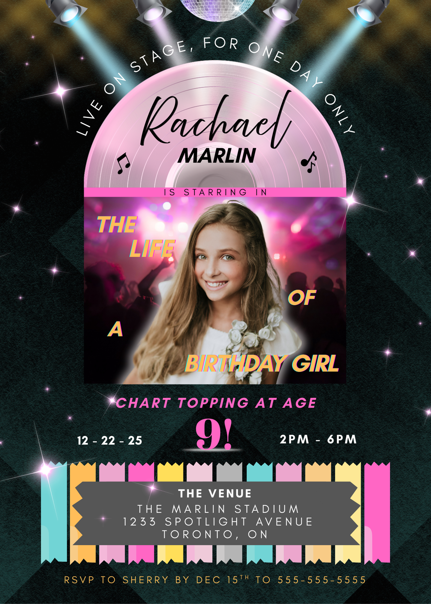 The Life Of A Birthday Girl Taylor Swift Theme Bday Invite