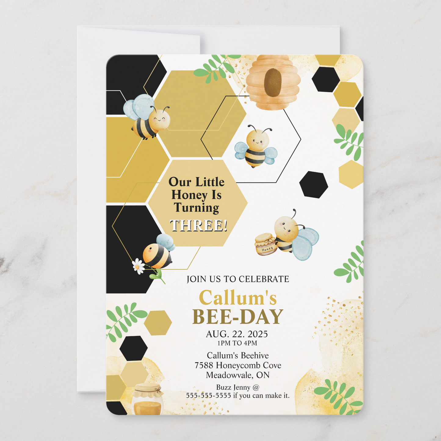 Bee-Day Birthday Invitation