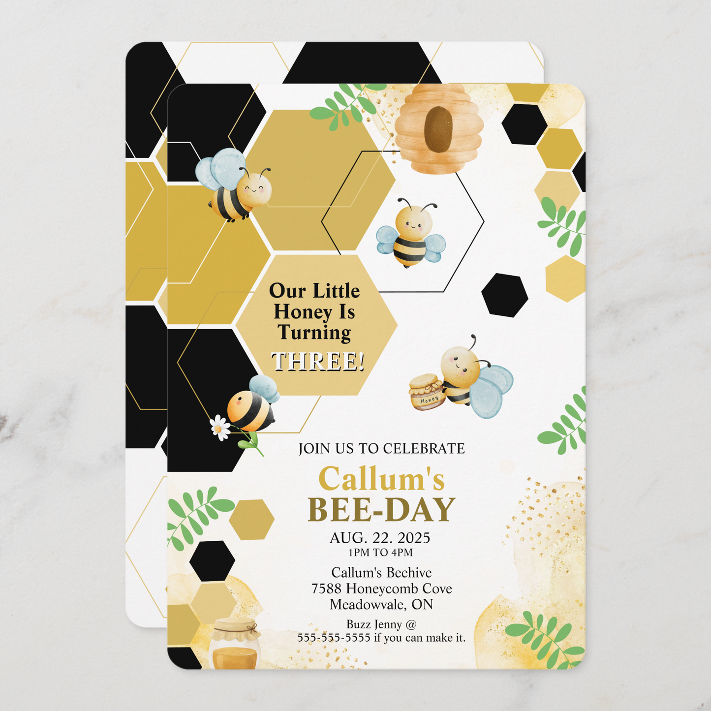 Bee-Day Birthday Invitation