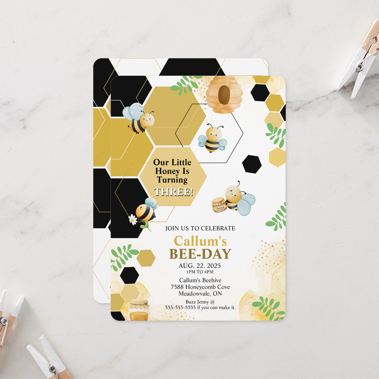 Bee-Day Birthday Invitation