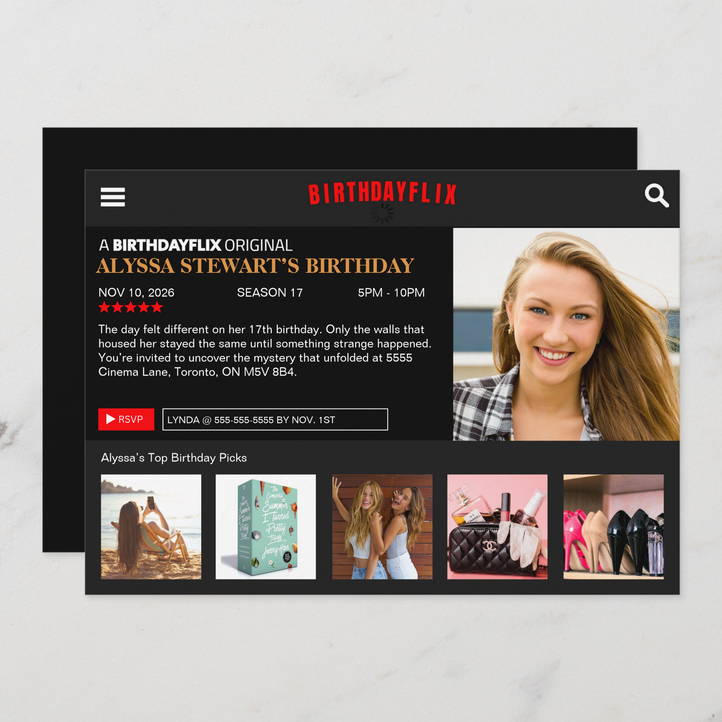 Birthdayflix Party Invitation Template