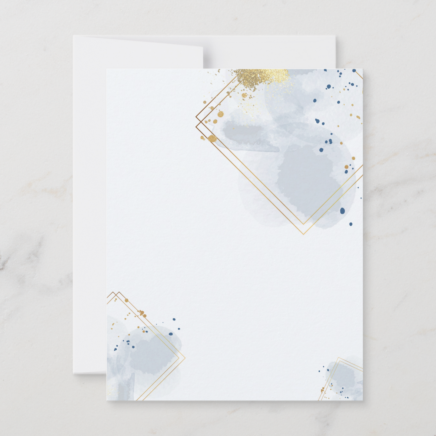 Blue and Gold Breakup Card