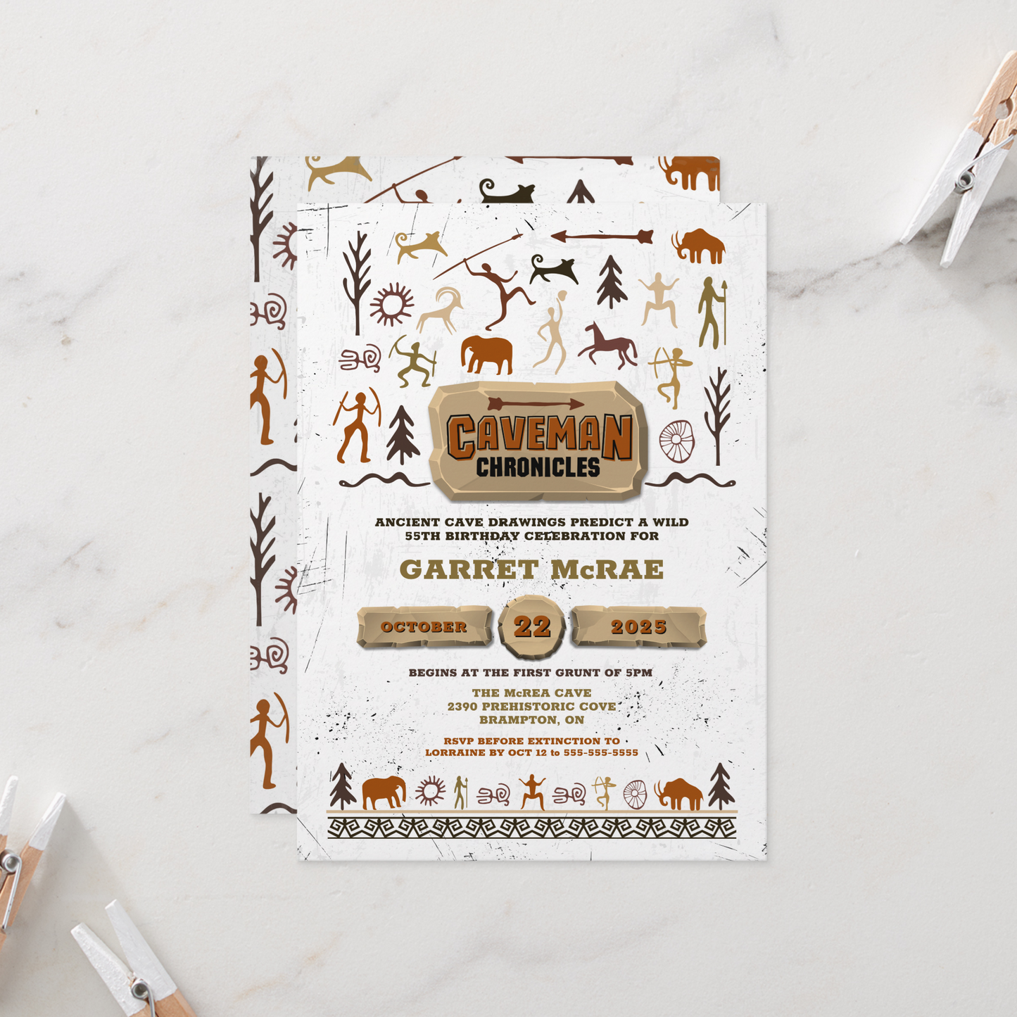 Tomahawk Birthday Party Invitation (Copy)