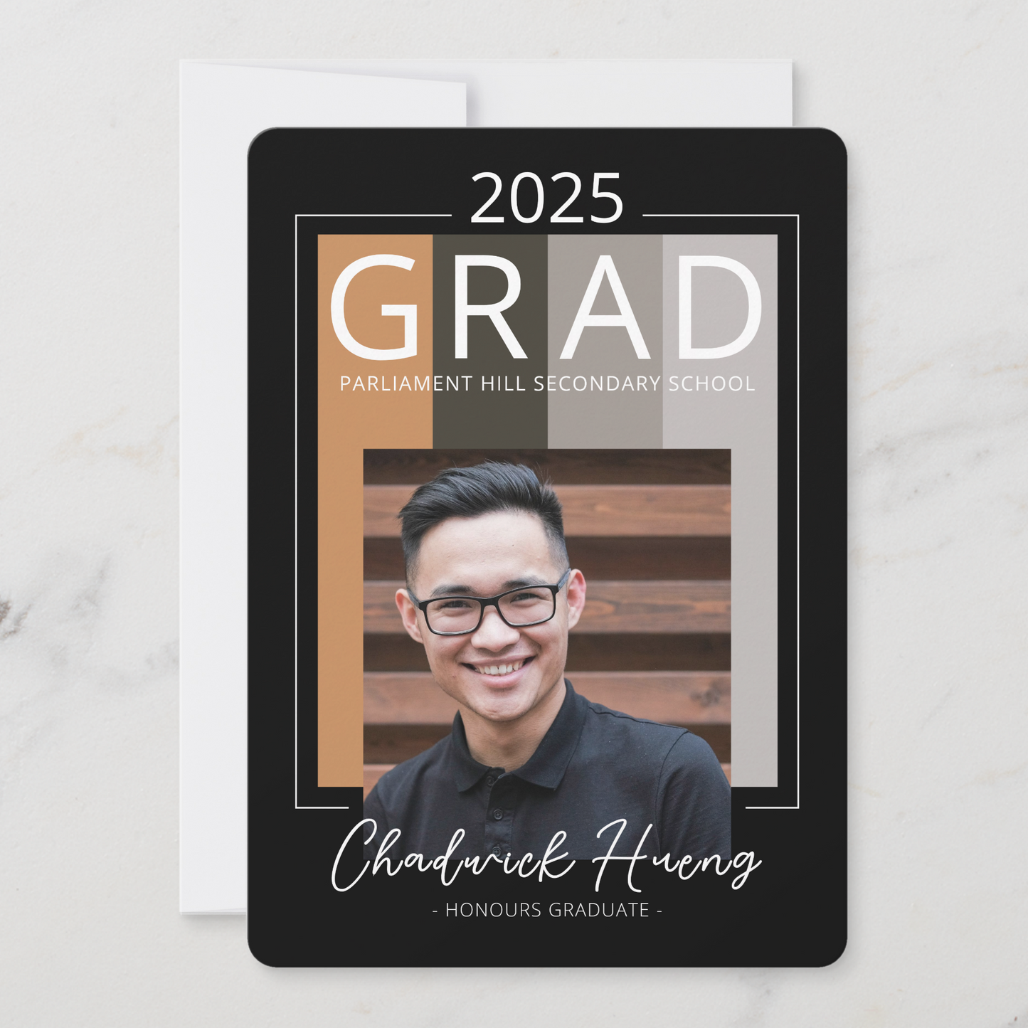 Contemporary Earth Tone Grad Party Invitation
