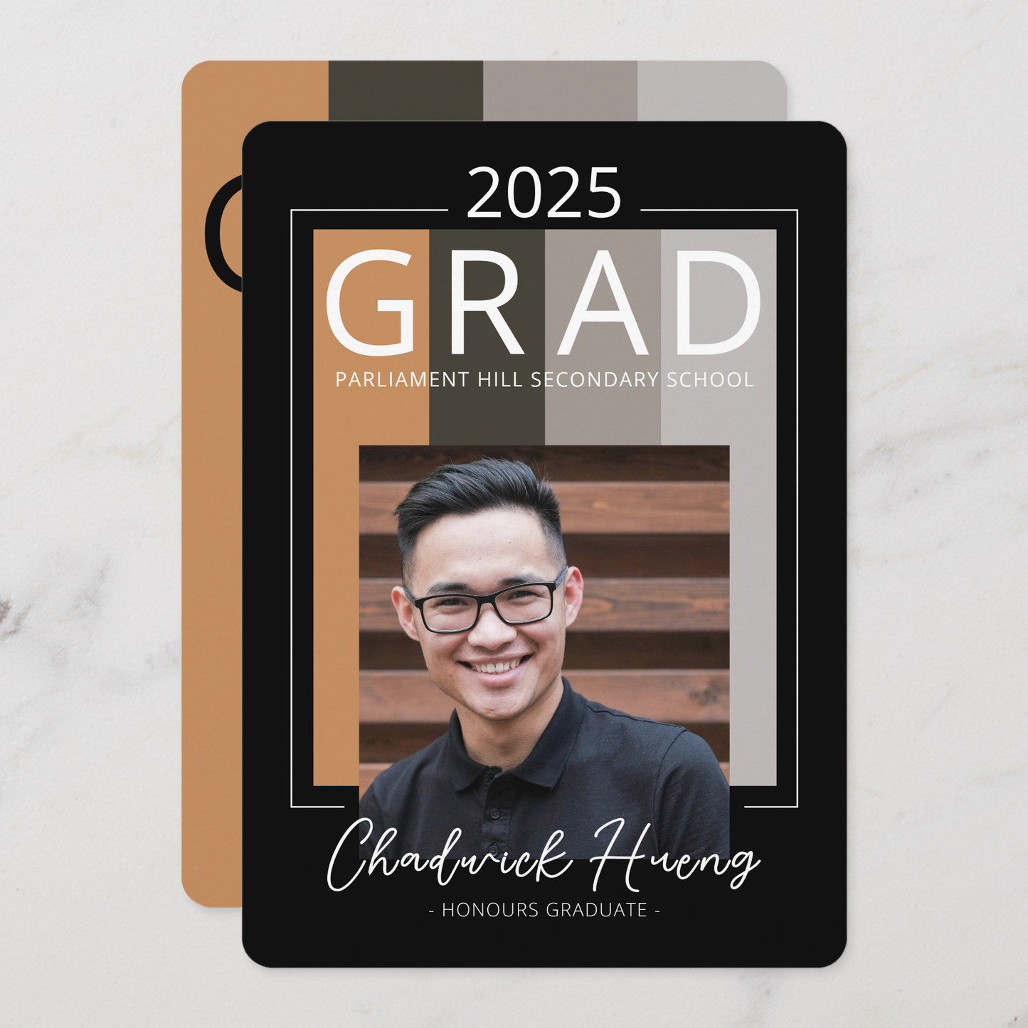 Contemporary Earth Tone Grad Party Invitation