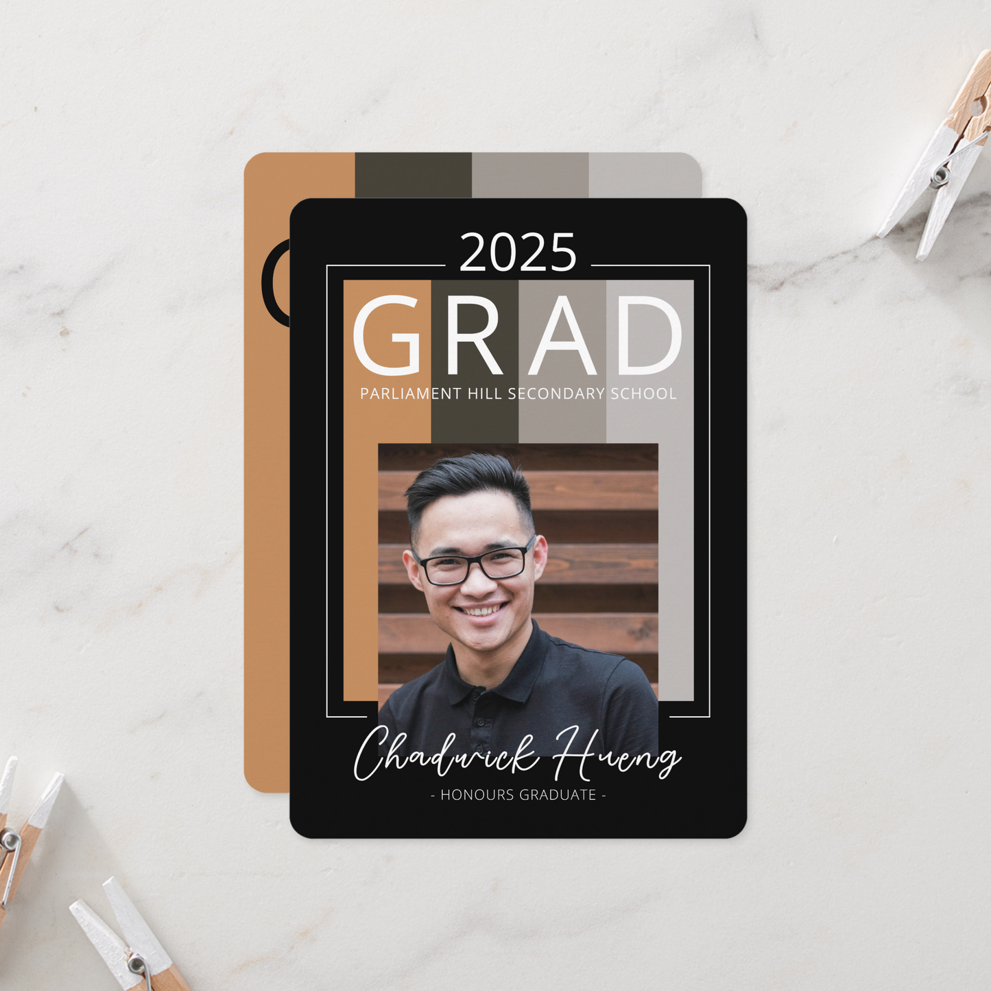 Contemporary Earth Tone Grad Party Invitation
