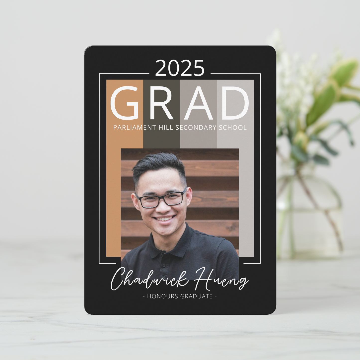 Contemporary Earth Tone Grad Party Invitation