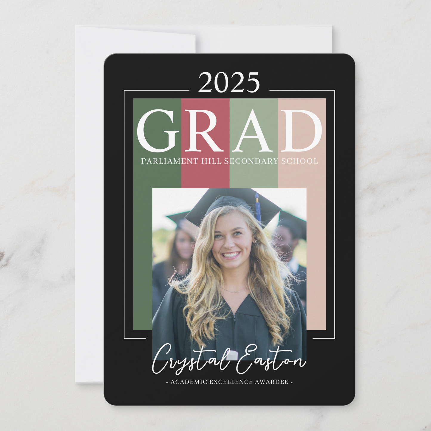 Contemporary Multicoloured Grad Party Invitation