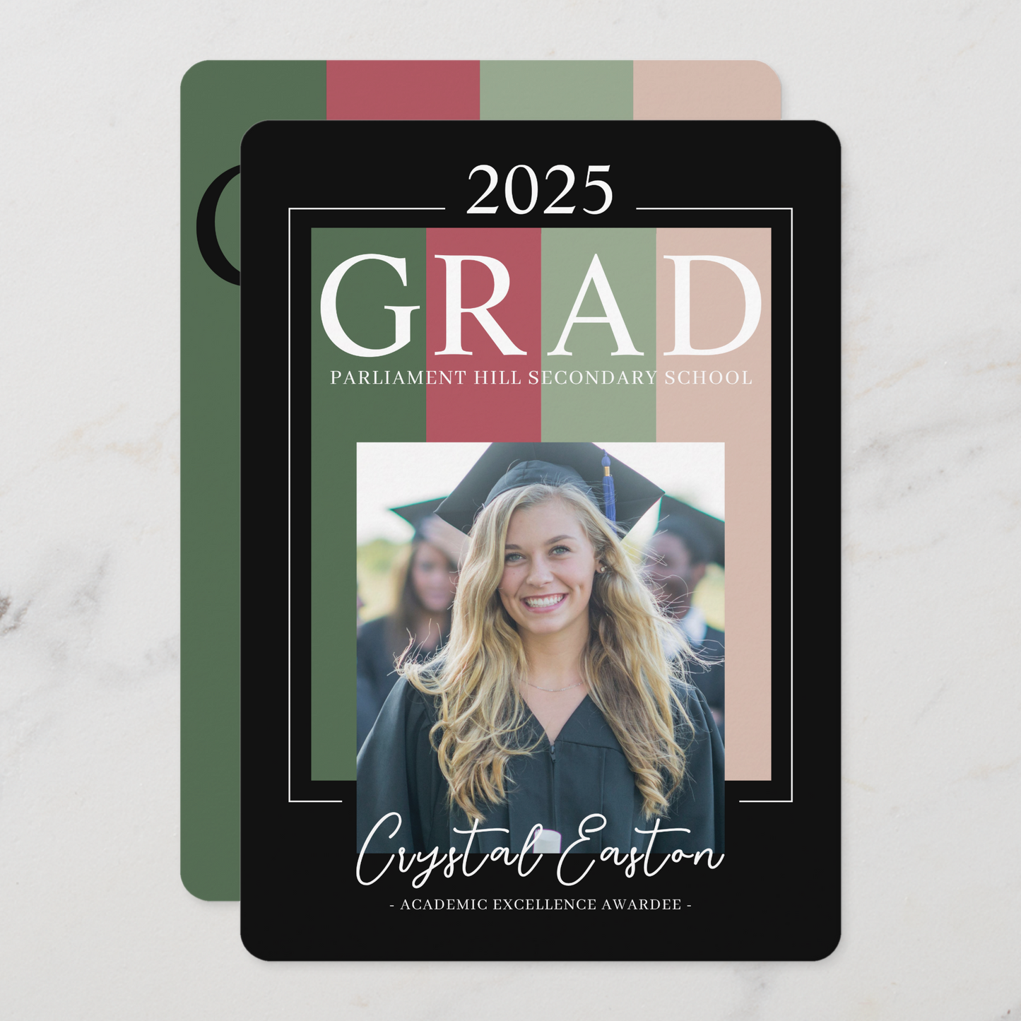Contemporary Multicoloured Grad Party Invitation