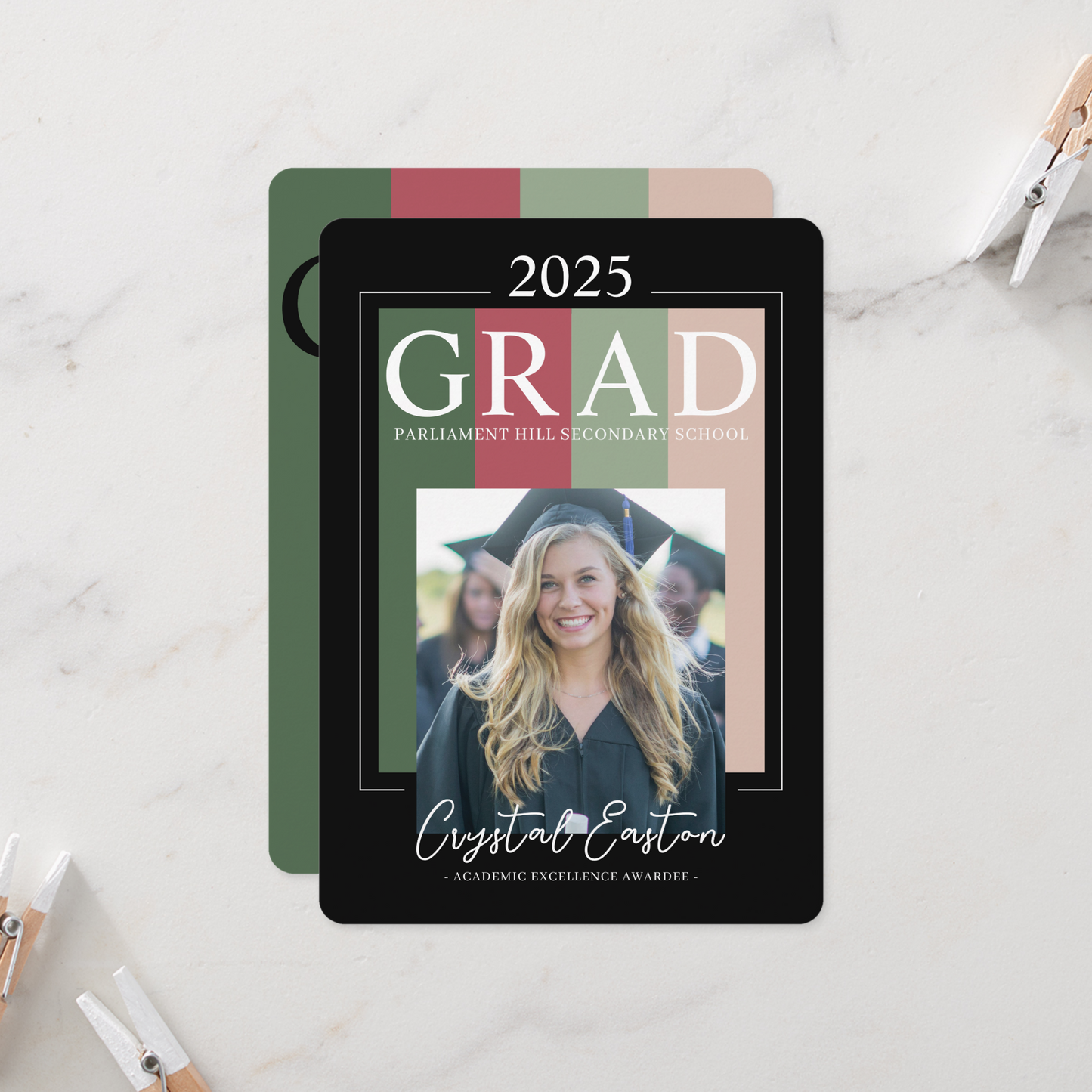 Contemporary Multicoloured Grad Party Invitation