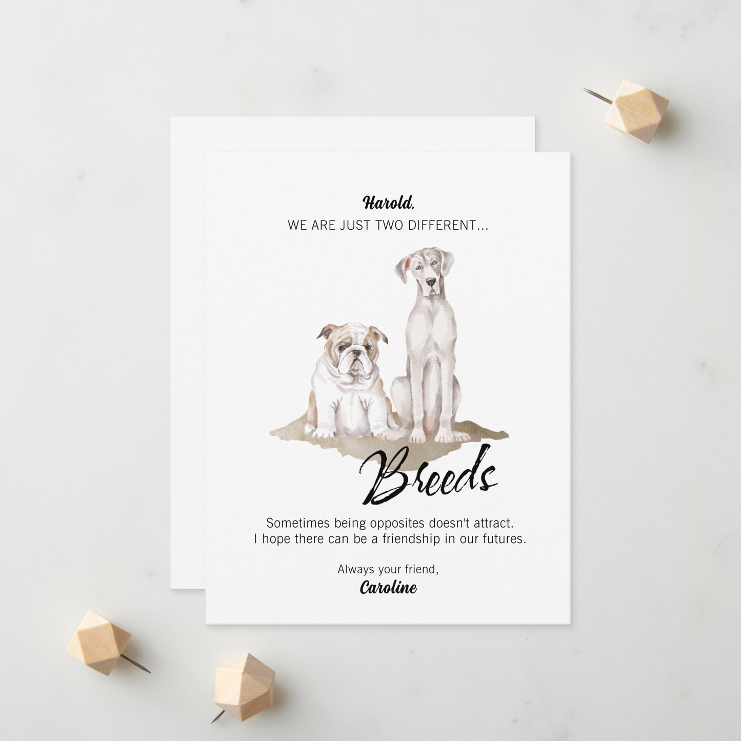Different Breeds Breakup Card