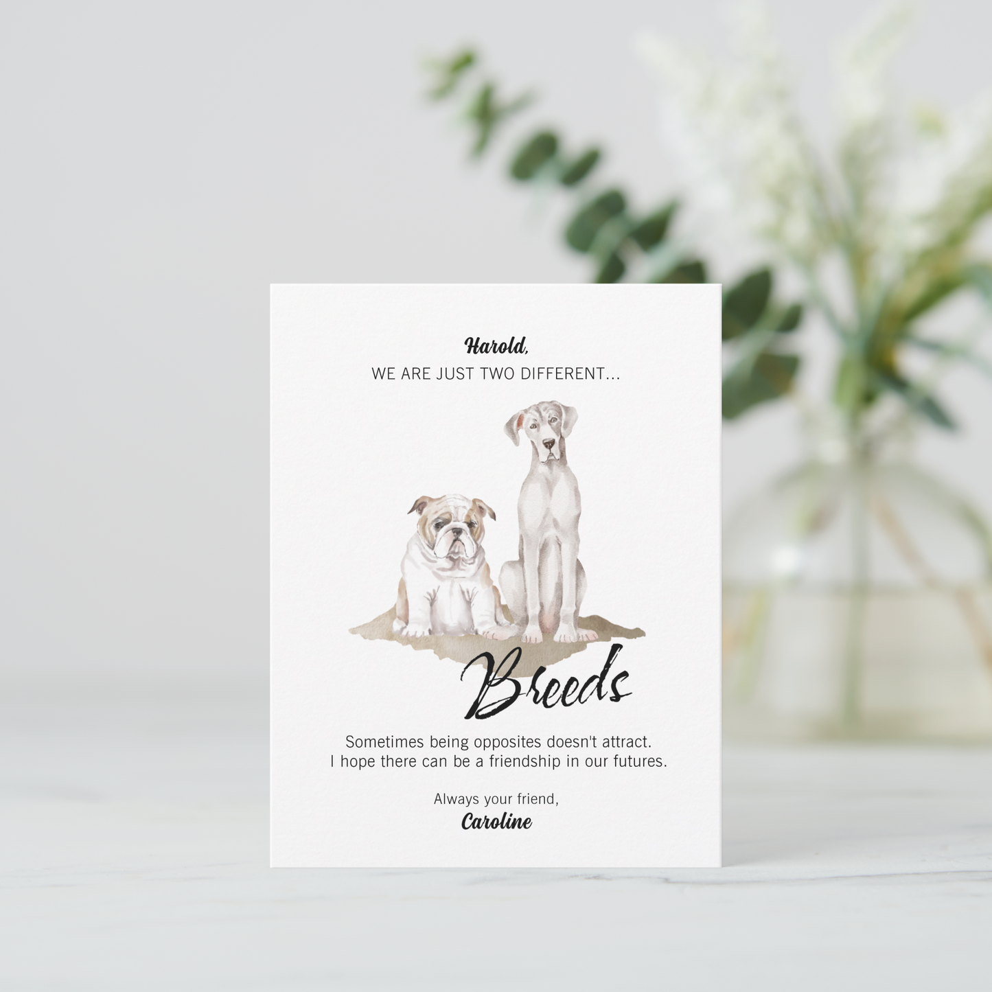 Different Breeds Breakup Card