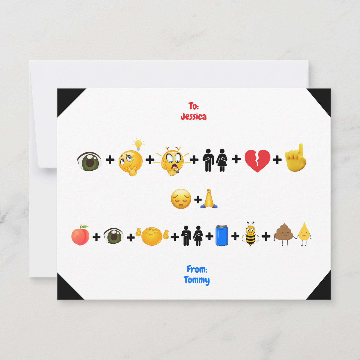 Emoji Theme Breakup Card - 2 Editable Templates