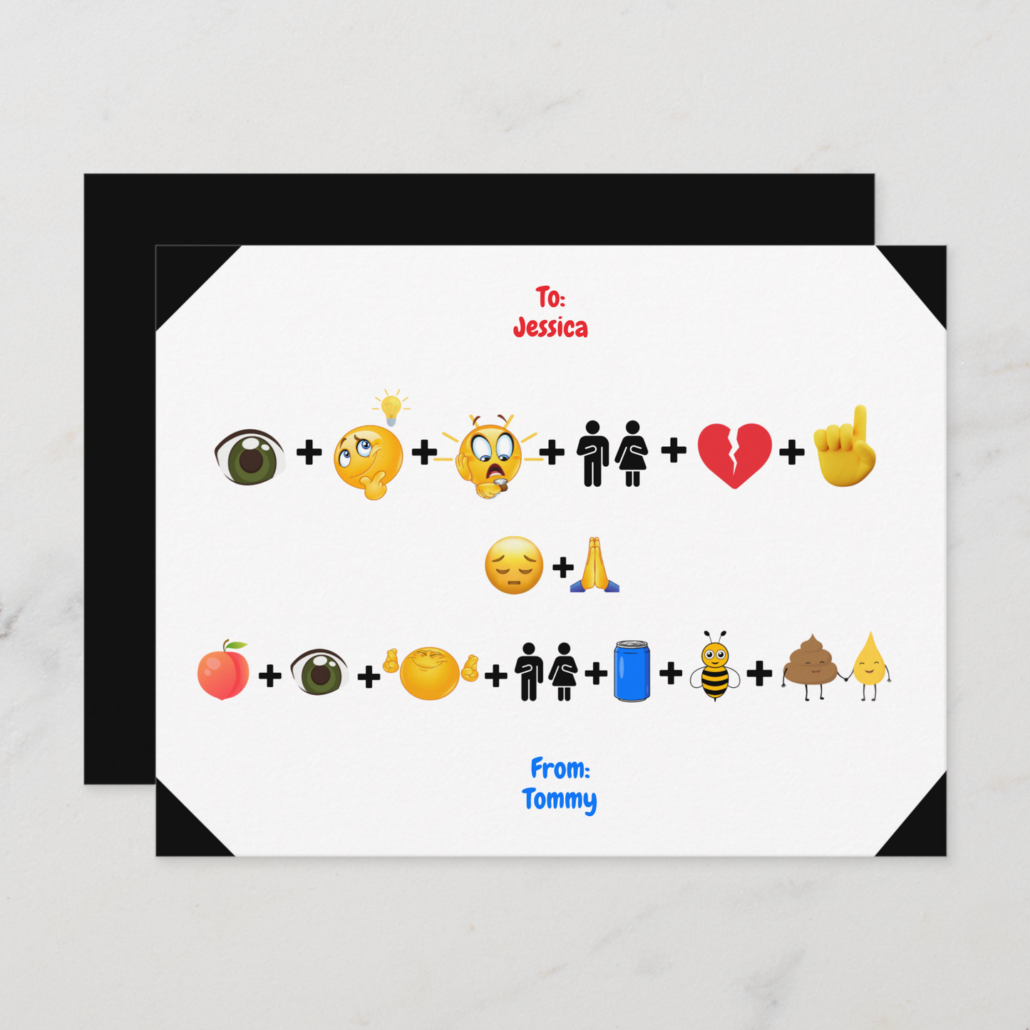 Emoji Theme Breakup Card - 2 Editable Templates