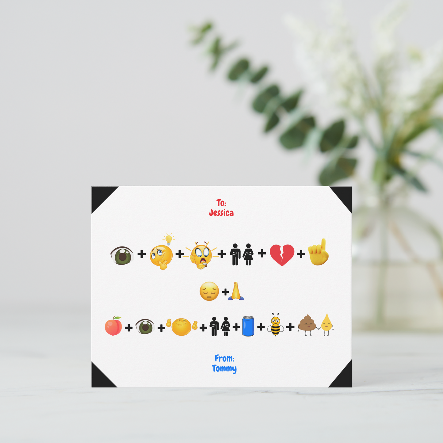 Emoji Theme Breakup Card - 2 Editable Templates