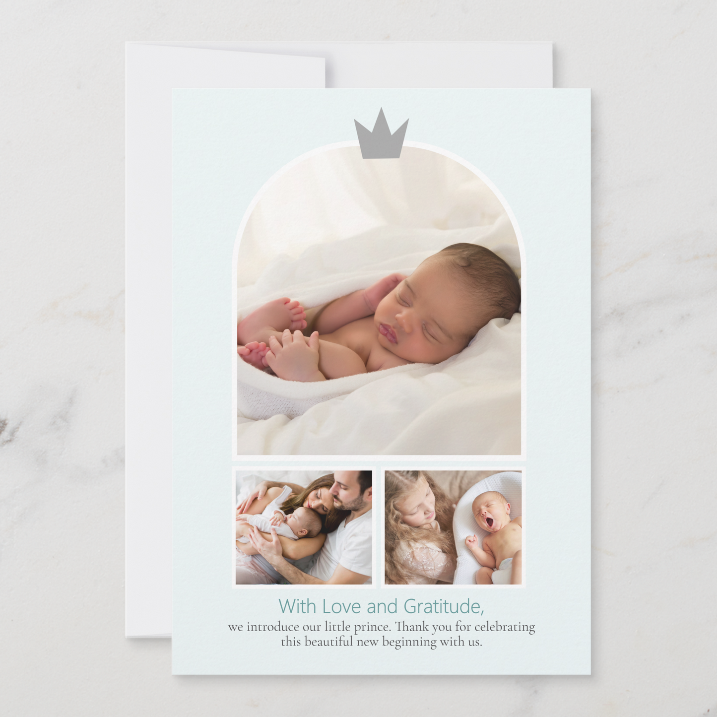 Little Prince Birth Announcement Card
