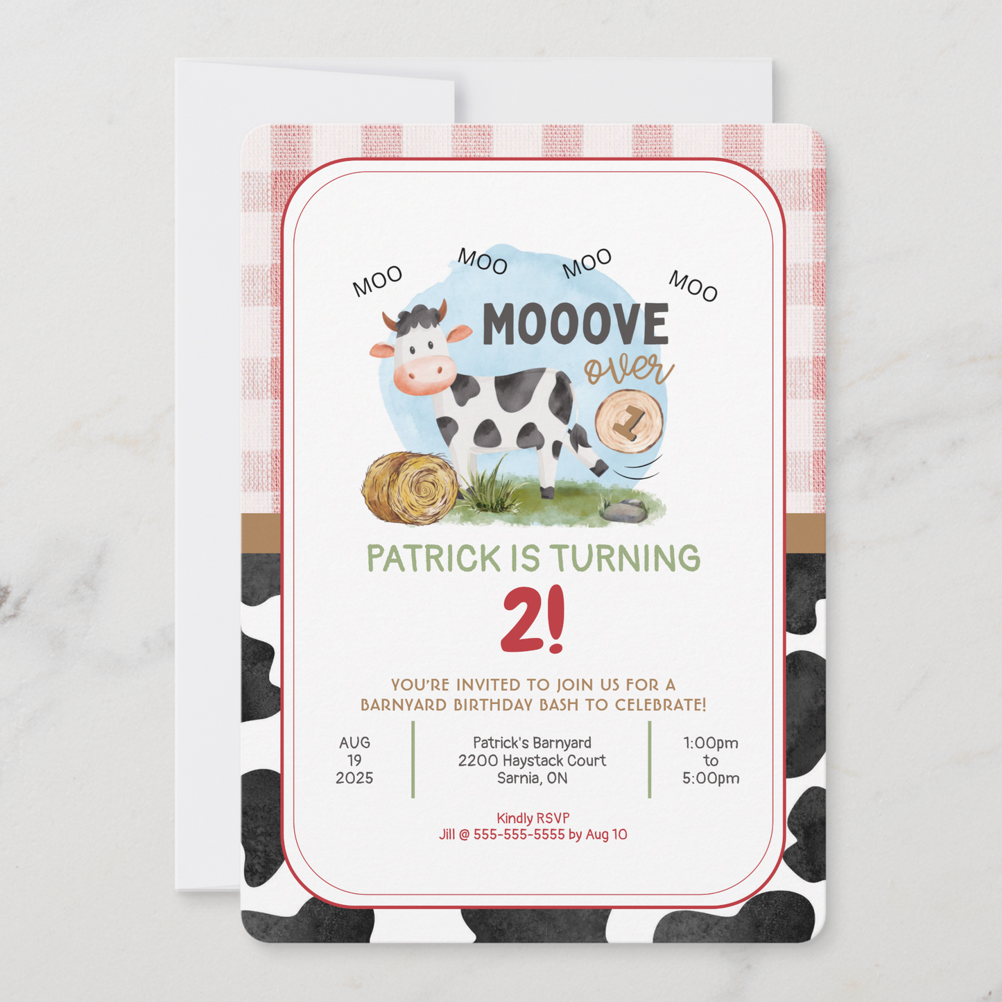Mooove Over Birthday Invitation Template