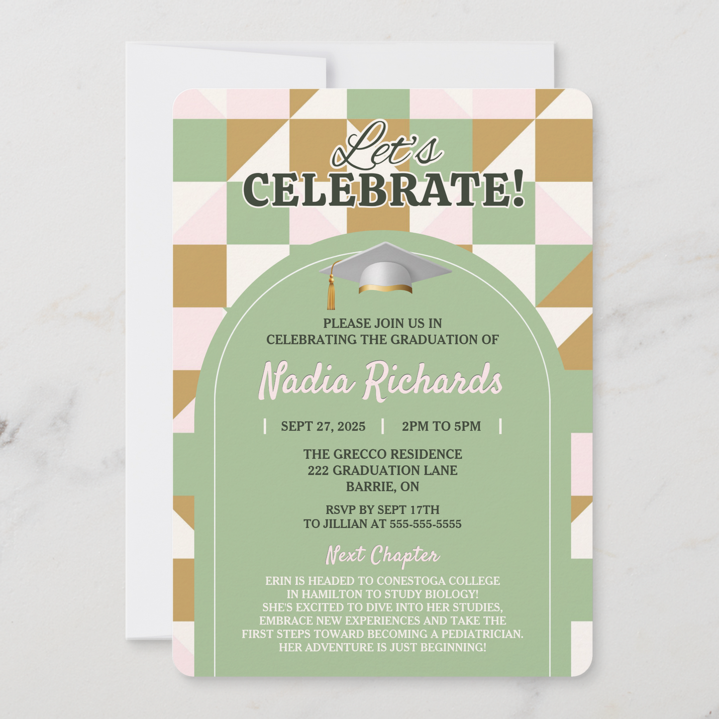 Mosaic Photo Graduation Party Invitation