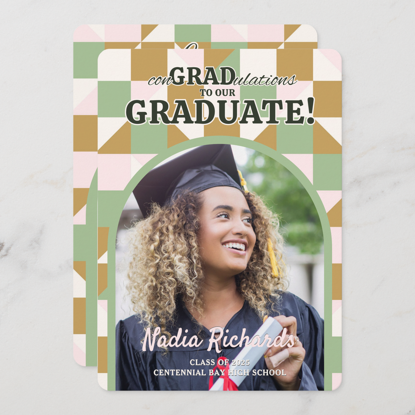 Mosaic Photo Graduation Party Invitation