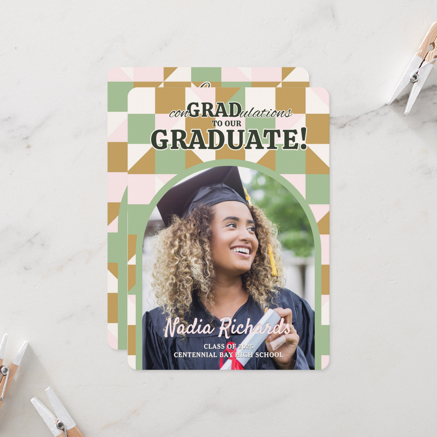 Mosaic Photo Graduation Party Invitation