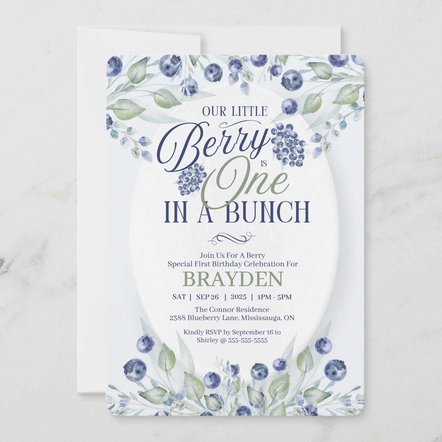 One In A Bunch First Birthday Invitation